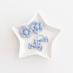 Baby Hair Tie Floral Bow Mini Set (BPT6253)